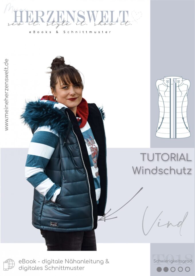 T018  Vind Windschutz Nähanleitung Schnittmuster meine herzenswelt scaled