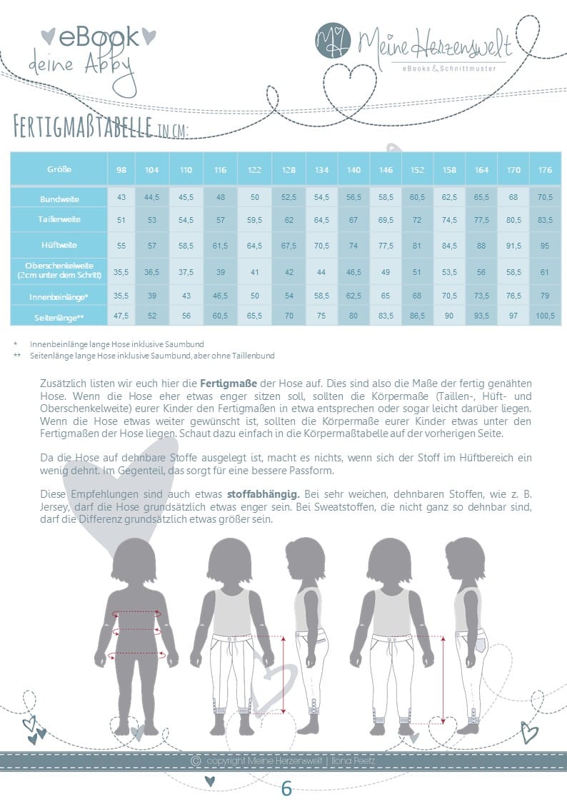 deine Abby Sweathose Fertigmasse meine herzenswelt