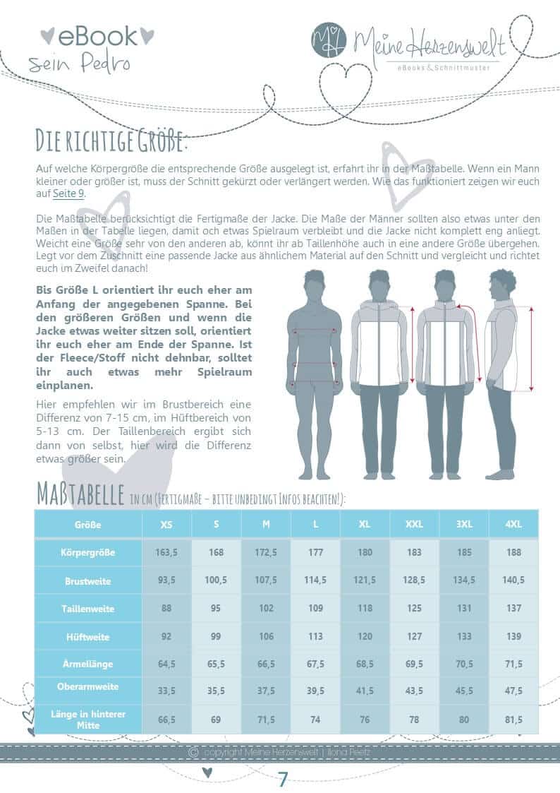 sein Pedro Masstabelle meine herzenswelt
