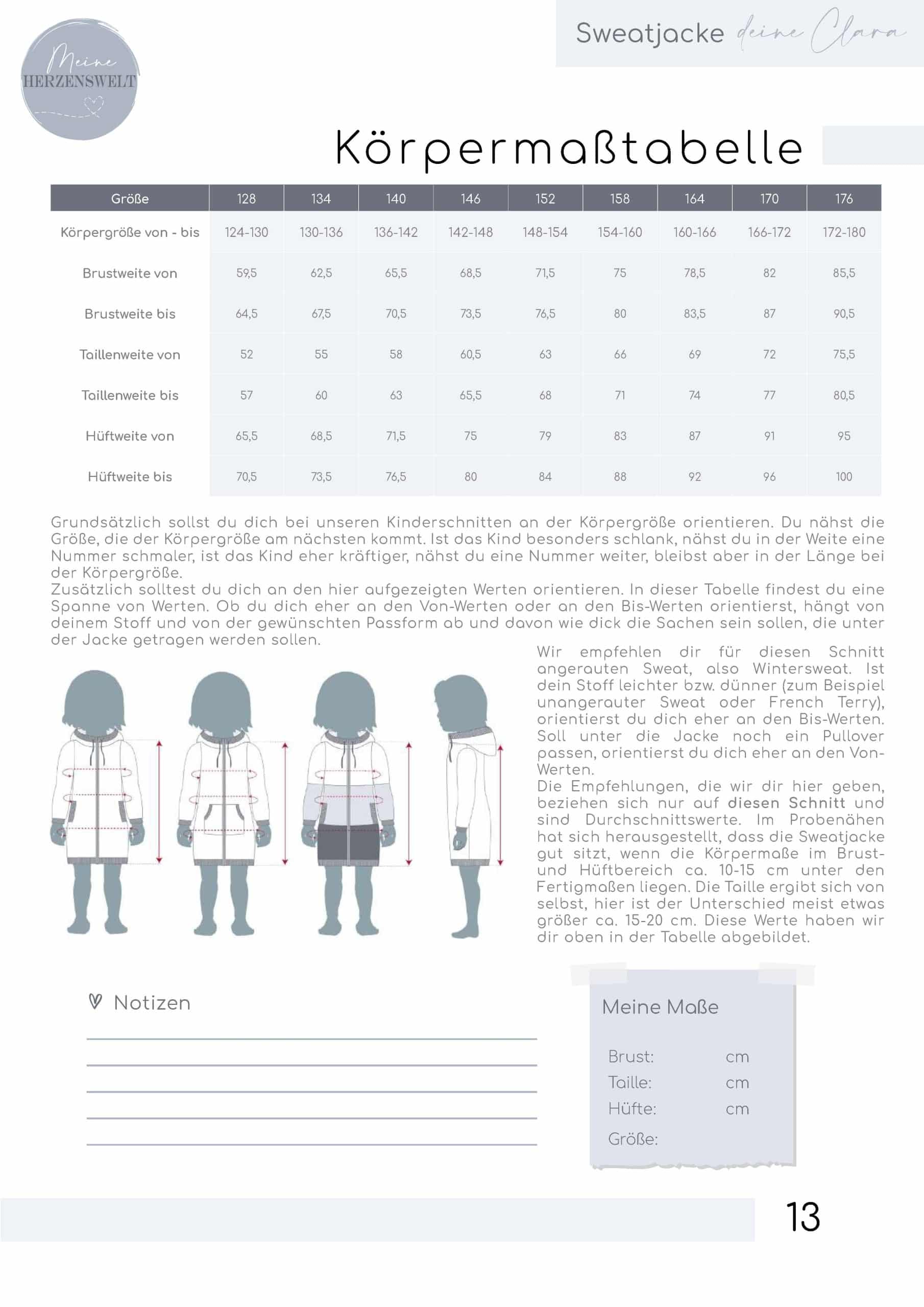 eBook_Körpermasß_deine_Clara_Sweatjacke_Kinder_meine_herzenswelt