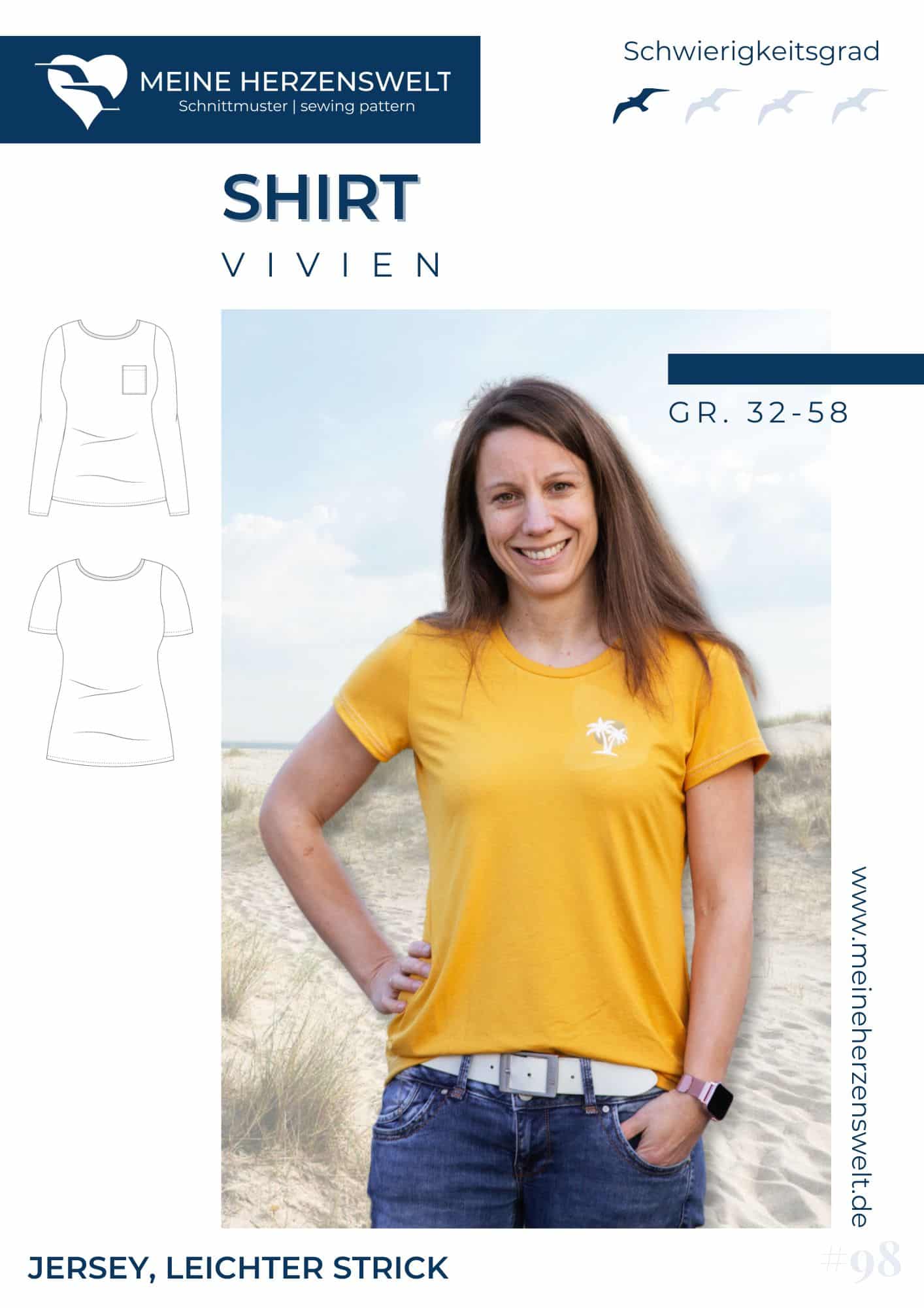 S098 Vivien Shirt Schnittmuster Naehen Meine Herzenswelt
