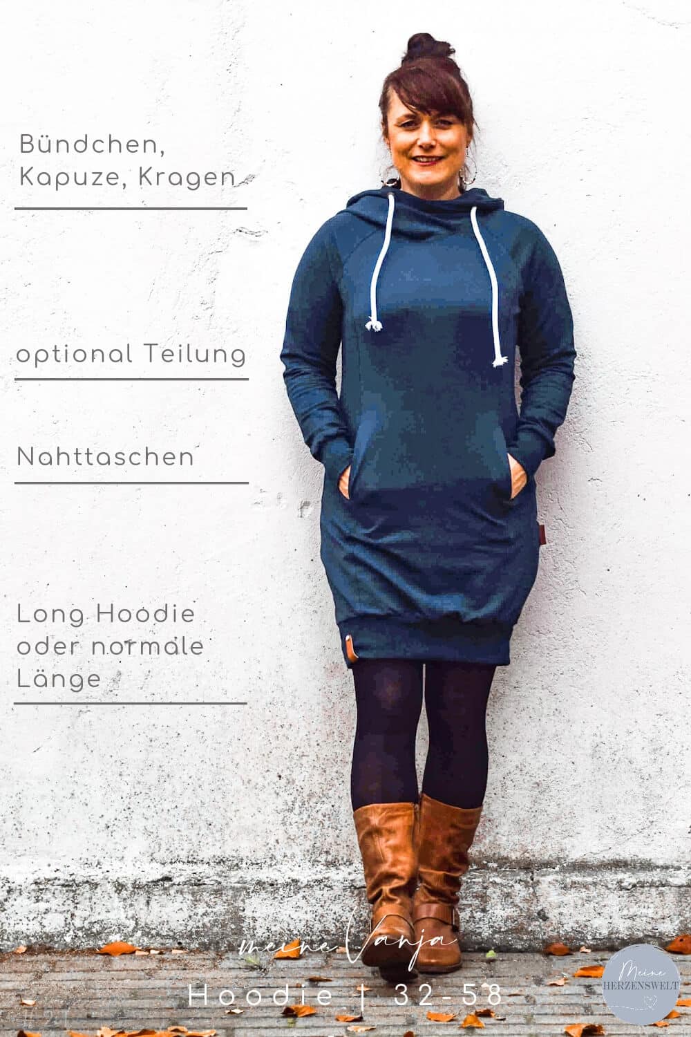 Schnittübersicht - Pullover- meine Vanja - meine herzenswelt - Nähanleitung - Schnittmuster - Nähen - eBook