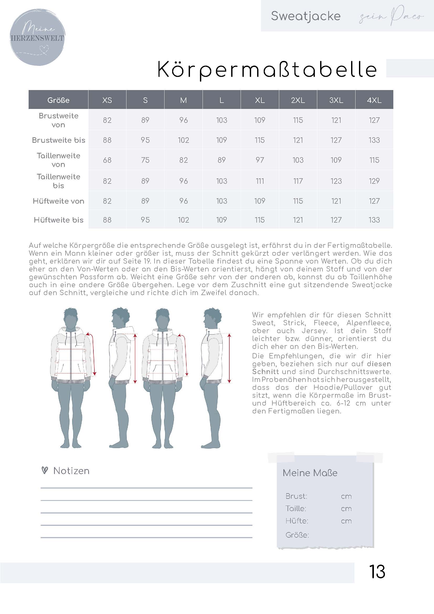 eBook_sein_Paco_Sweatjacke_Körpermaße_meine_herzenswelt