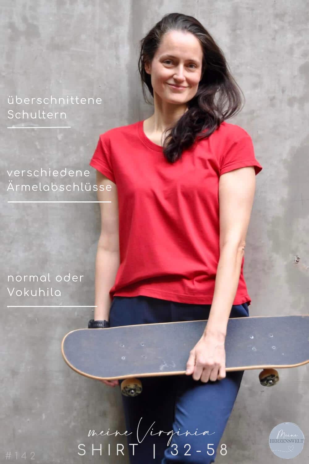 142- Schnittübersicht - Top - meine Virginia - meine herzenswelt - Nähanleitung - Schnittmuster - Nähen - eBook