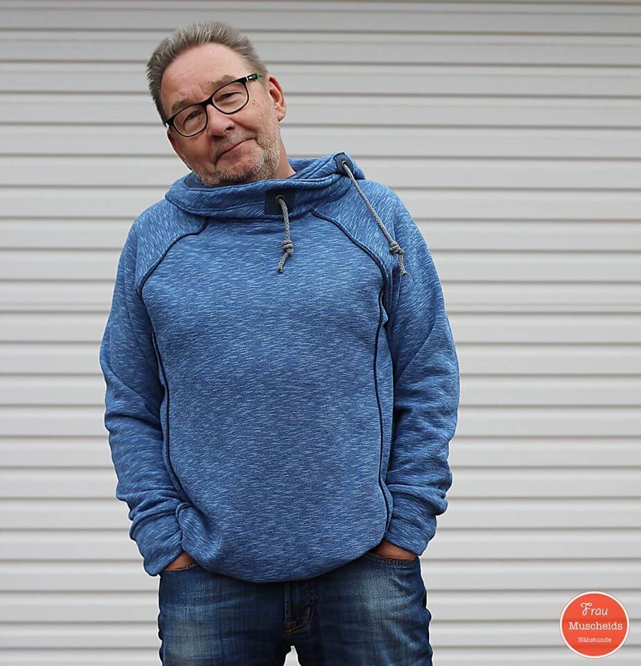 sein Vanco - Hoodie/Sweater - Herren - Nähanleitung - Schnittmuster - Meine Herzenswelt