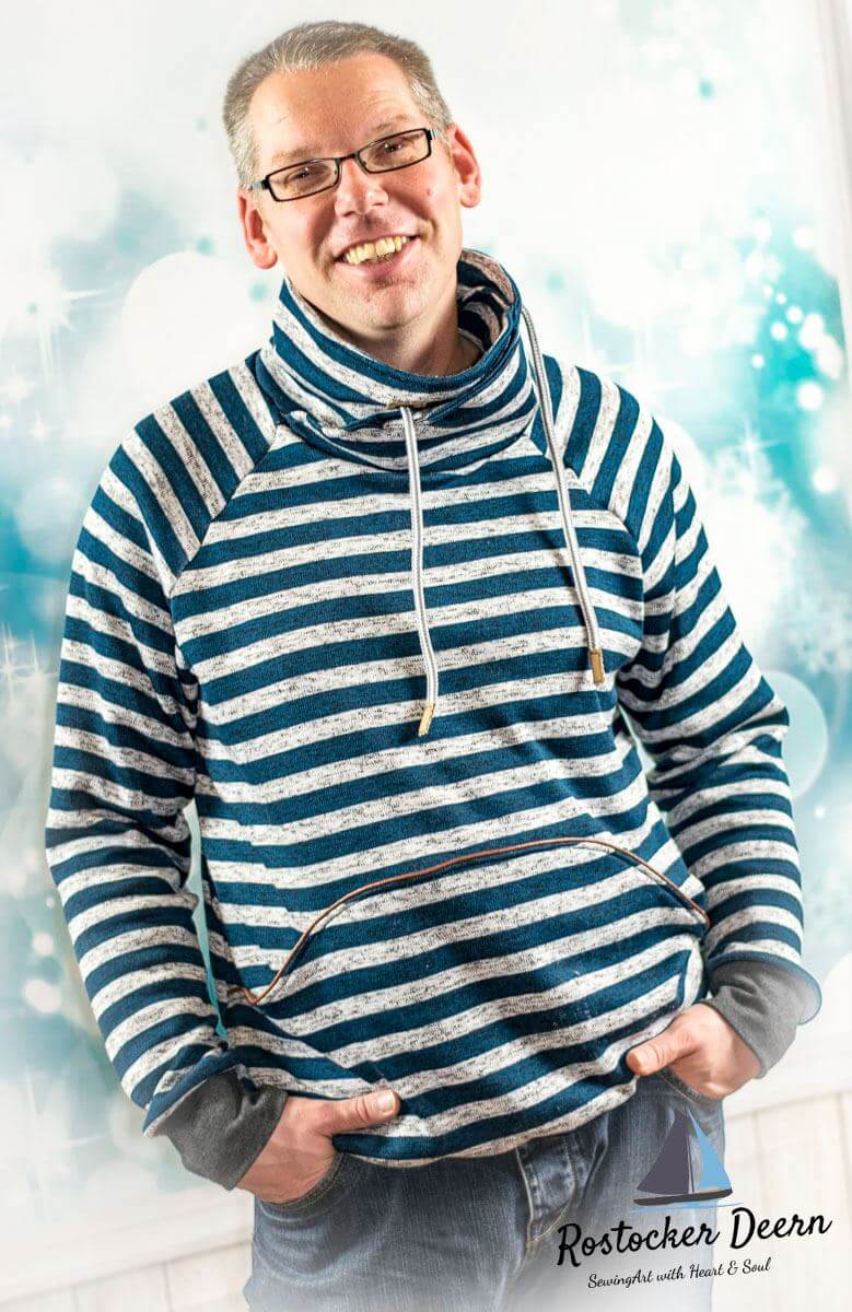 sein Vanco - Hoodie/Sweater - Herren - Nähanleitung - Schnittmuster - Meine Herzenswelt