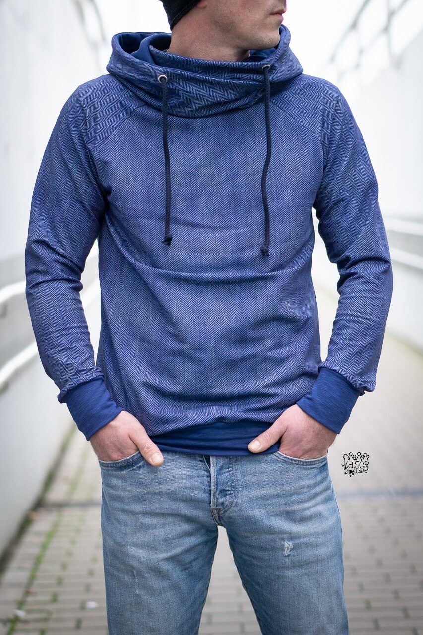 sein Vanco - Hoodie/Sweater - Herren - Nähanleitung - Schnittmuster - Meine Herzenswelt