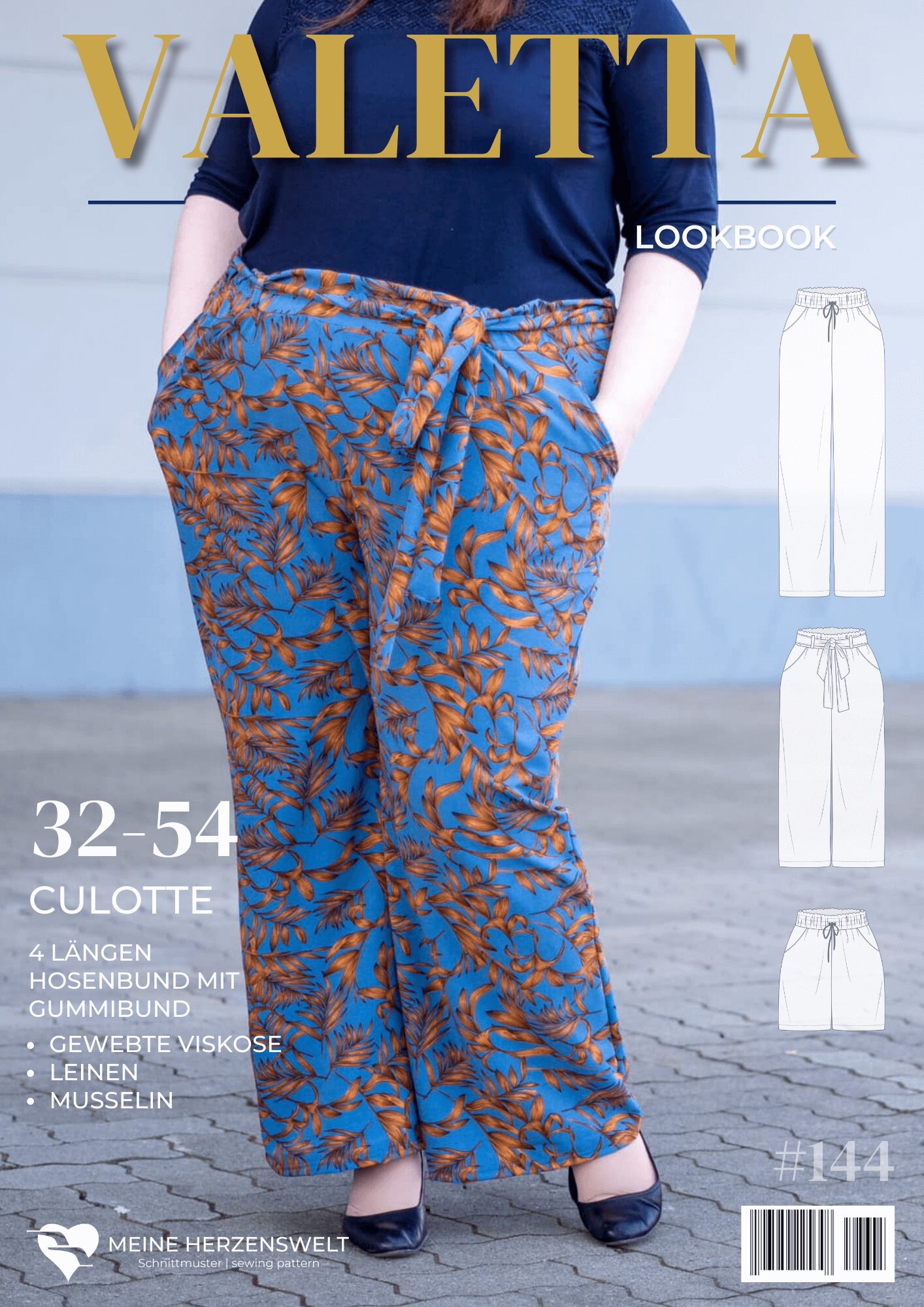 L144 Lookbook Valetta Schnittmuster Culotte Hose Damen