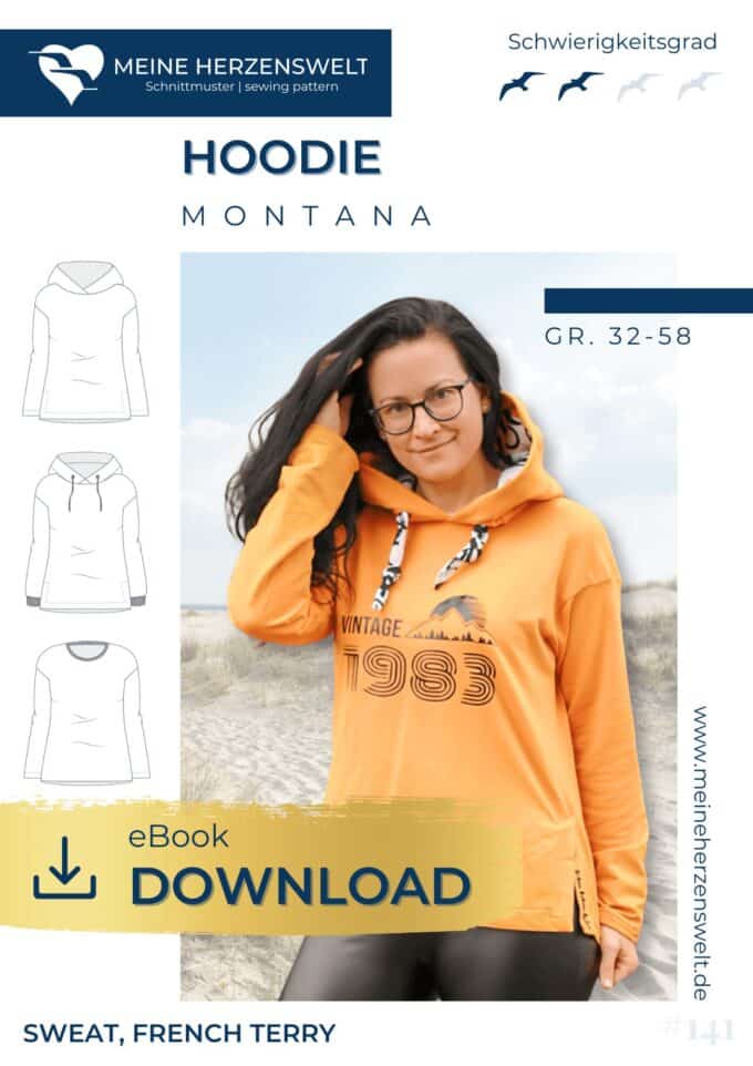 E141 Montana Hoodie Schnittmuster Naehen Meine Herzenswelt