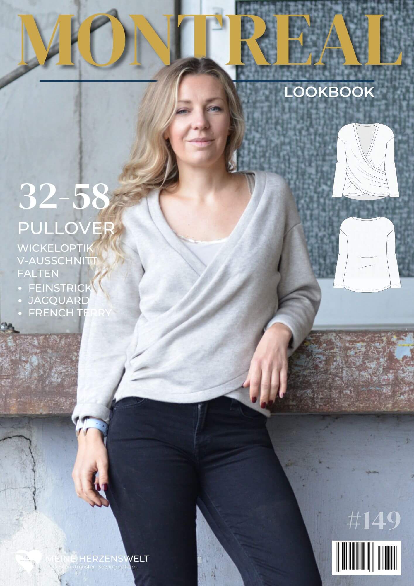 L149 Lookbook Montreal Schnittmuster Wickelpullover Damen