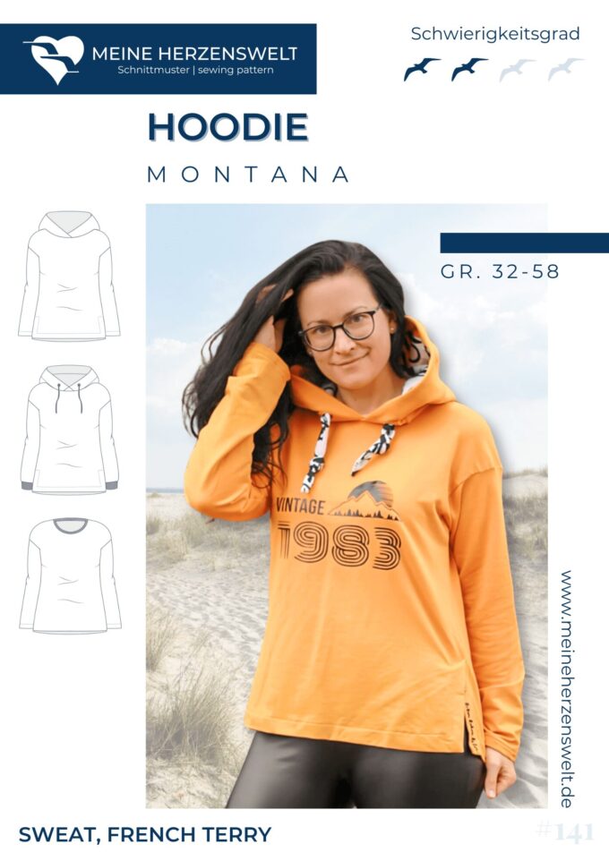 S141 Montana Hoodie Schnittmuster Naehen Meine Herzenswelt