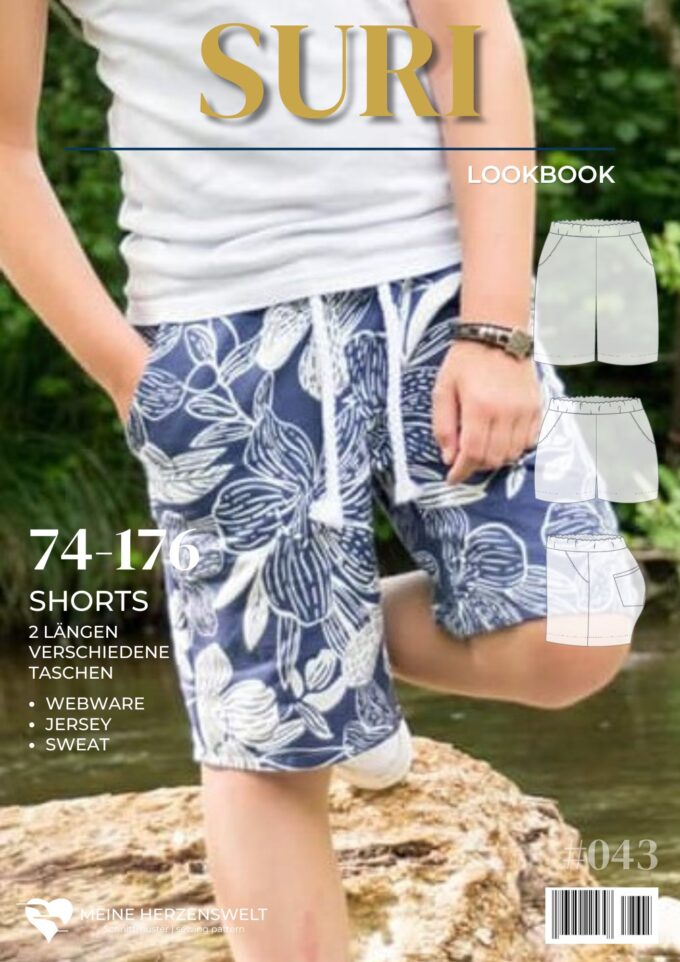 L043 Lookbook Suri Schnittmuster Shorts Kinder
