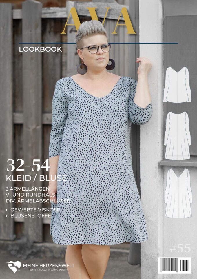 L055 Lookbook Ava Schnittmuster Kleid Bluse Damen