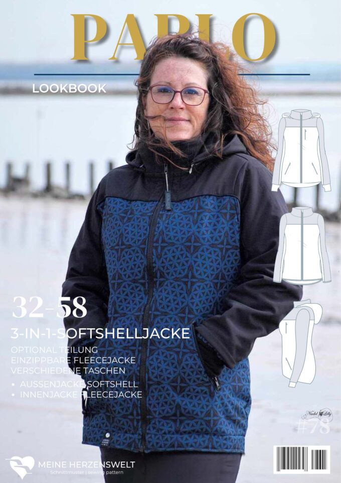 L078 Lookbook Pablo Schnittmuster 3in1 Softshelljacke Damen