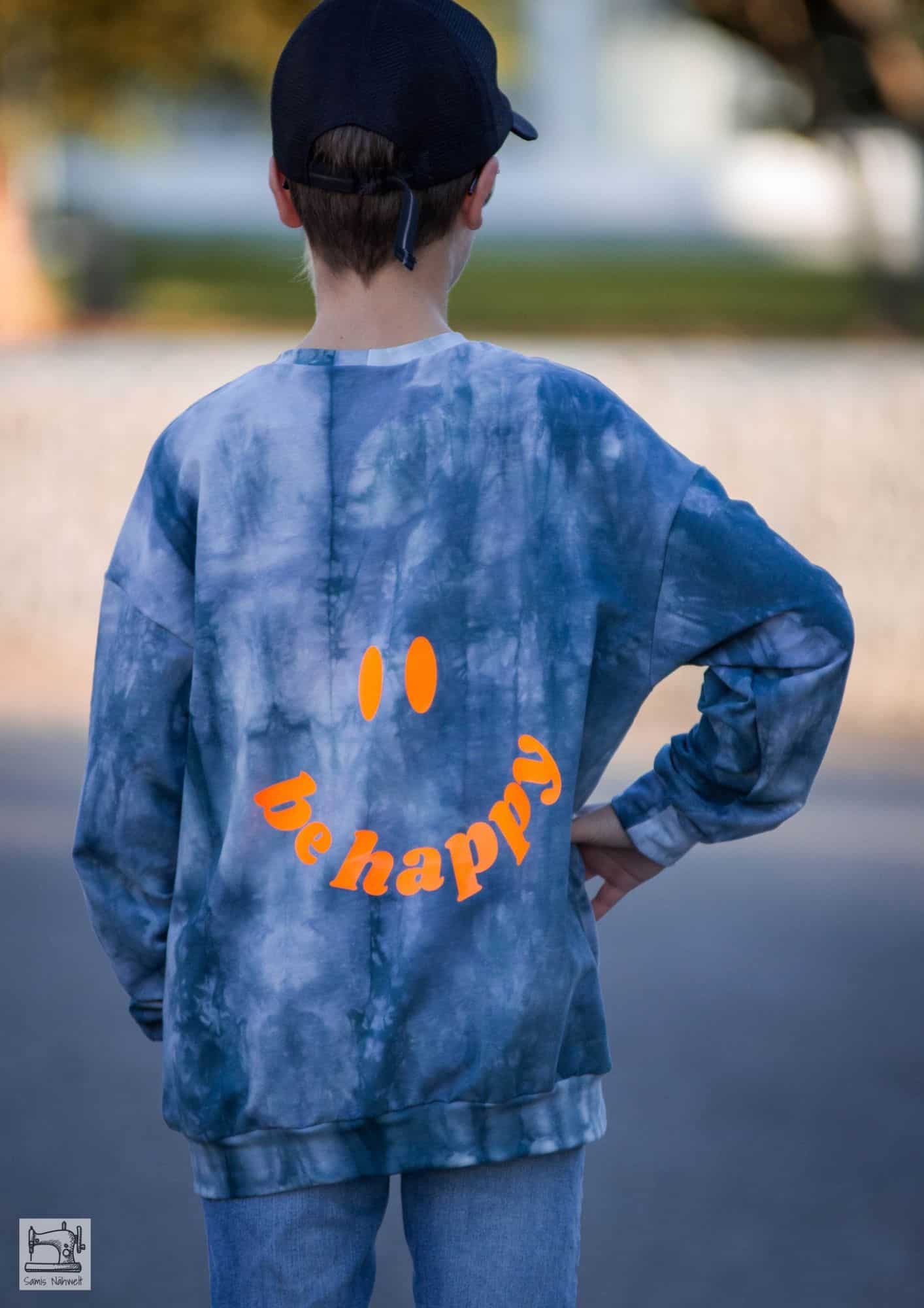 meine Herzenswelt Hoodie Kinder Teenie Plott Smiley Just Smile Be Happy whatever Gaby Mayer