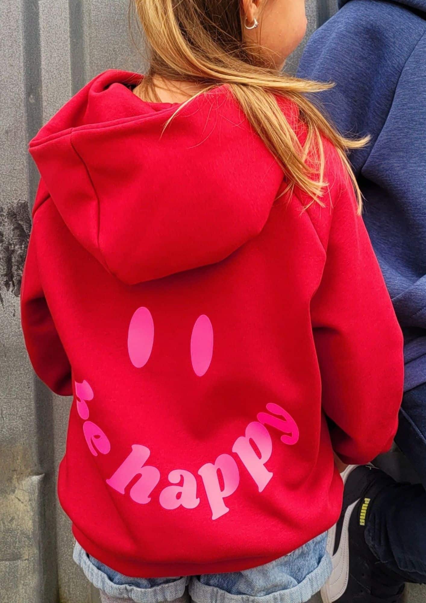meine Herzenswelt Hoodie Kinder Teenie Plott Smiley Just Smile Be Happy whatever Kathrin Föll