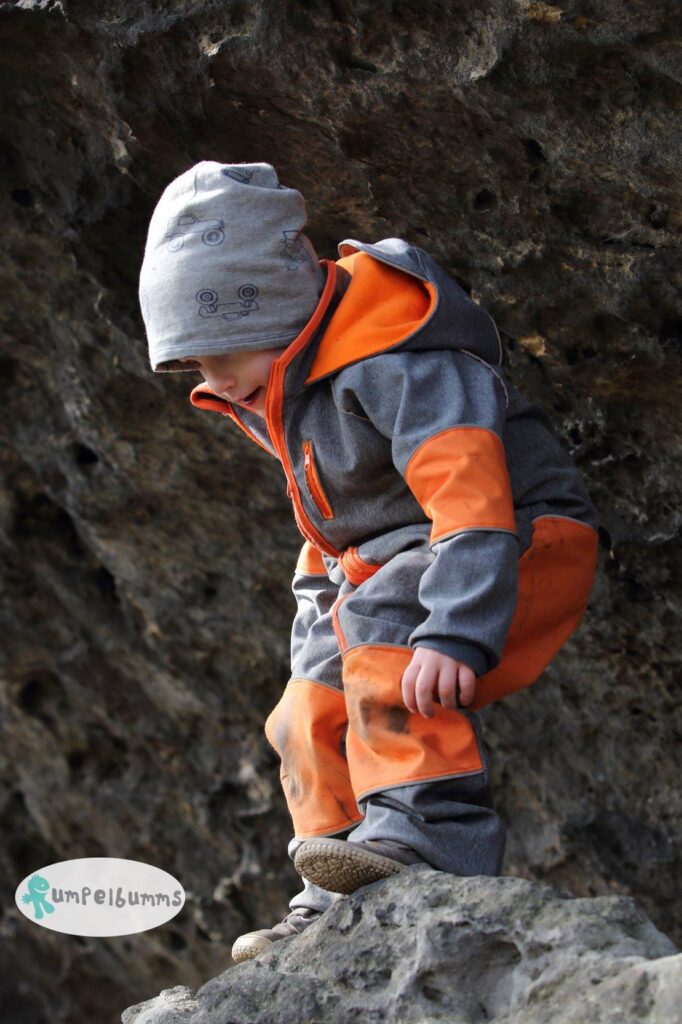 Softshellanzug für Kinder nähen - Outdooroverall - Schnittmuster - Sandra Heinlien - Matschanzug
