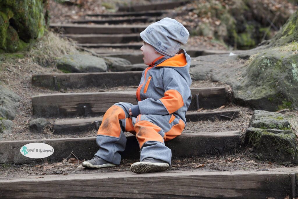 Softshellanzug für Kinder nähen - Outdooroverall - Schnittmuster - Sandra Heinlien - Matschanzug