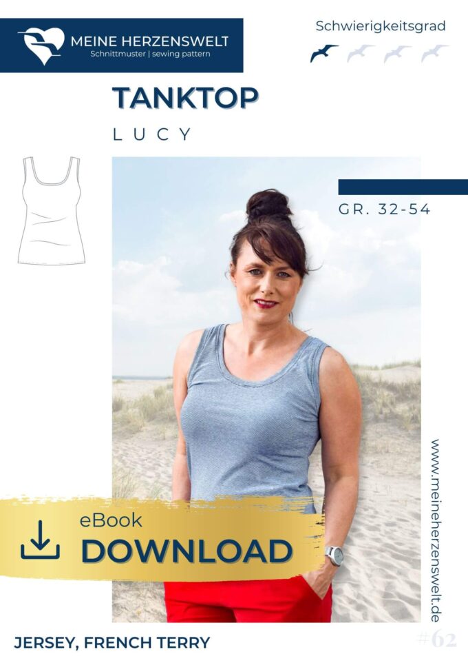 E062 Lucy Tanktop Schnittmuster Naehen Meine Herzenswelt