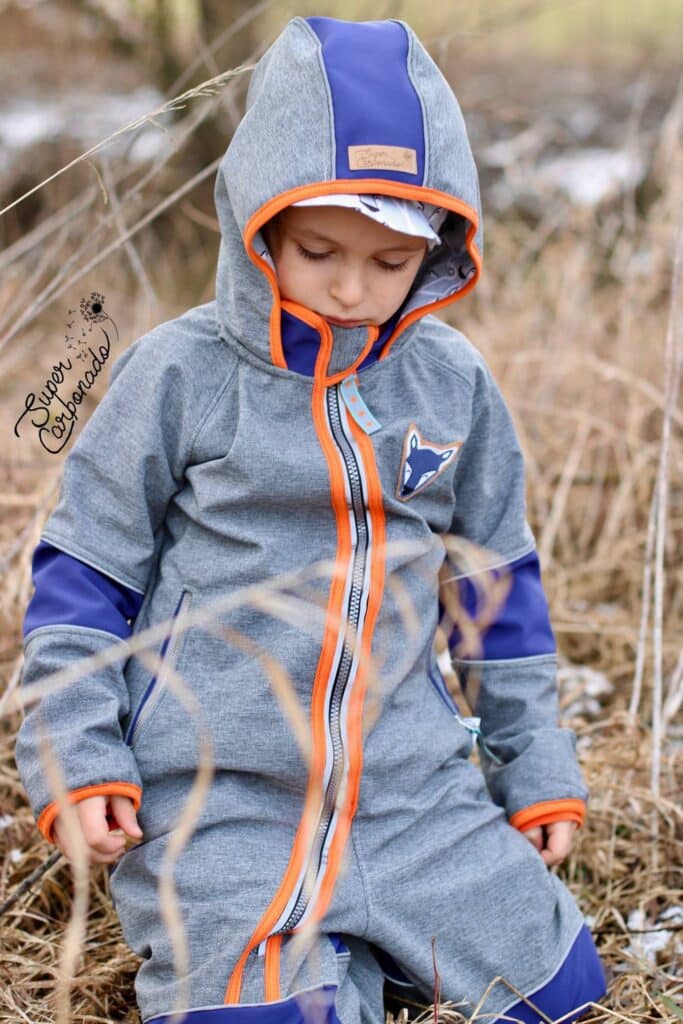 Softshellanzug für Kinder nähen - Outdooroverall - Schnittmuster - Nadine Aridov - Matschanzug