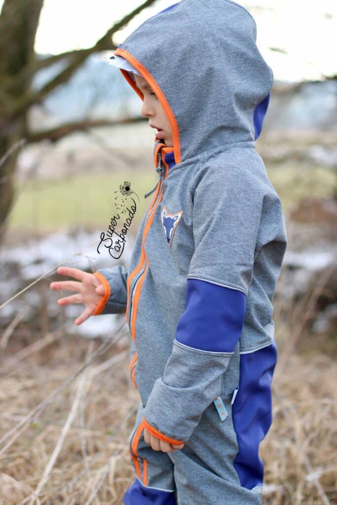 Softshellanzug für Kinder nähen - Outdooroverall - Schnittmuster - Nadine Aridov - Matschanzug