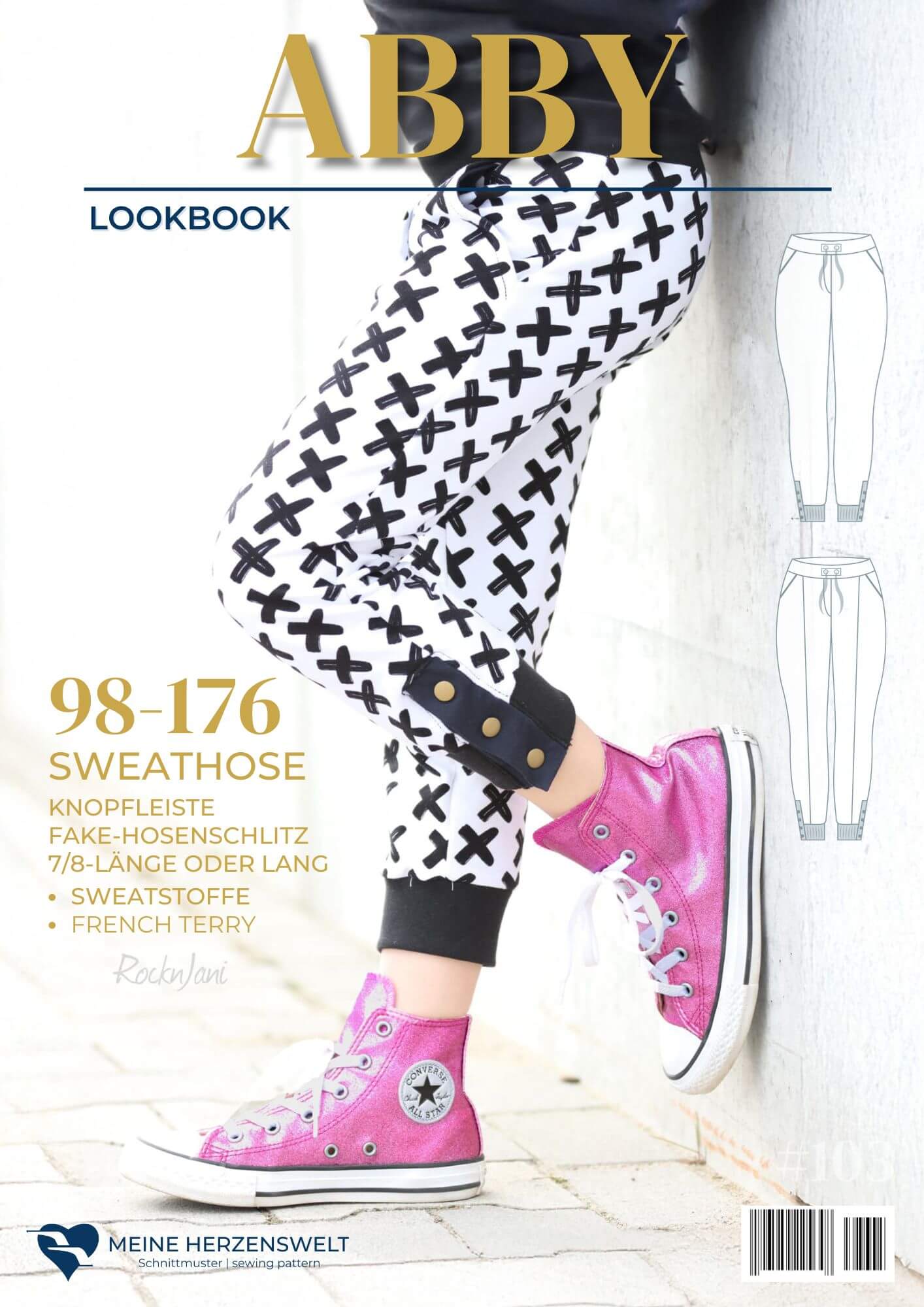 L103 Lookbook Abby Schnittmuster Sweathose Kinder Nähen Meine Herzenswelt