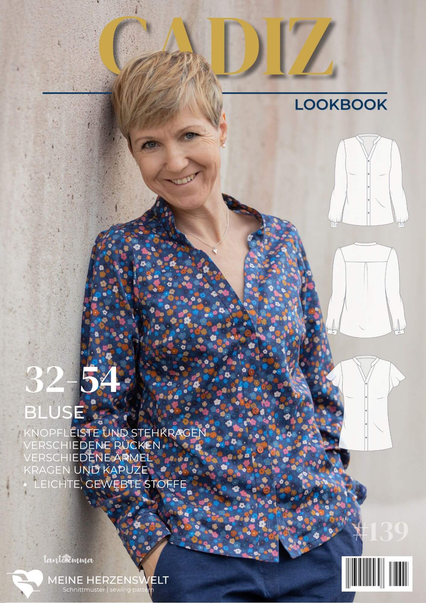 L139 Lookbook Cadiz Bluse für Damen Schnittmuster Nähen