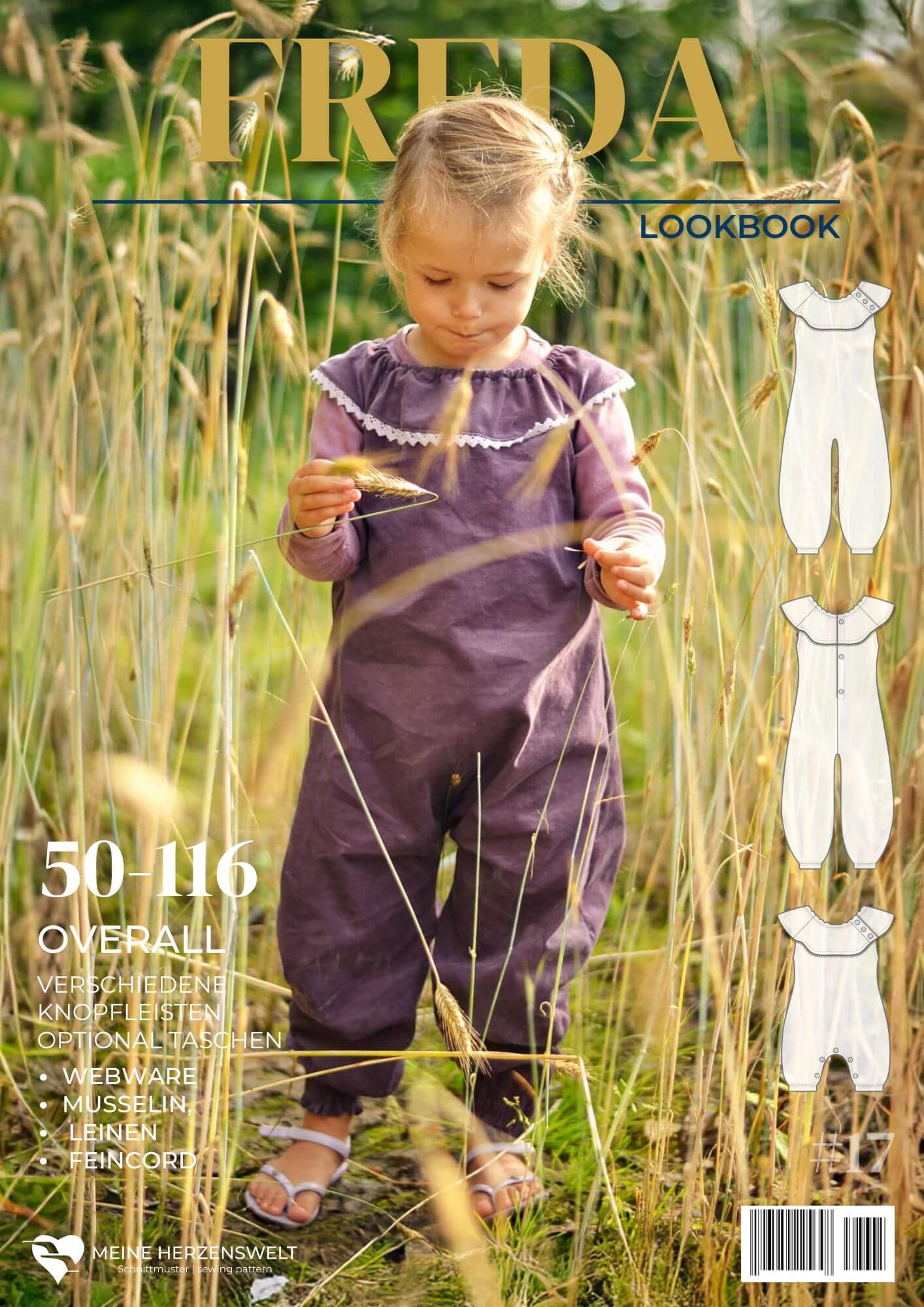 L017 Lookbook Freda Schnittmuster Jumpsuit Overeall Mädchen Babys Nähen Meine Herzenswelt