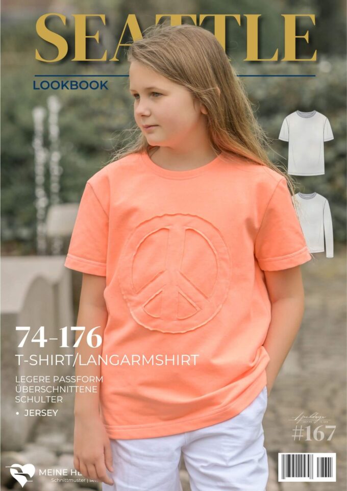 L167 Lookbook Seattle Schnittmuster T Shirt Kinder Nähen Meine Herzenswelt