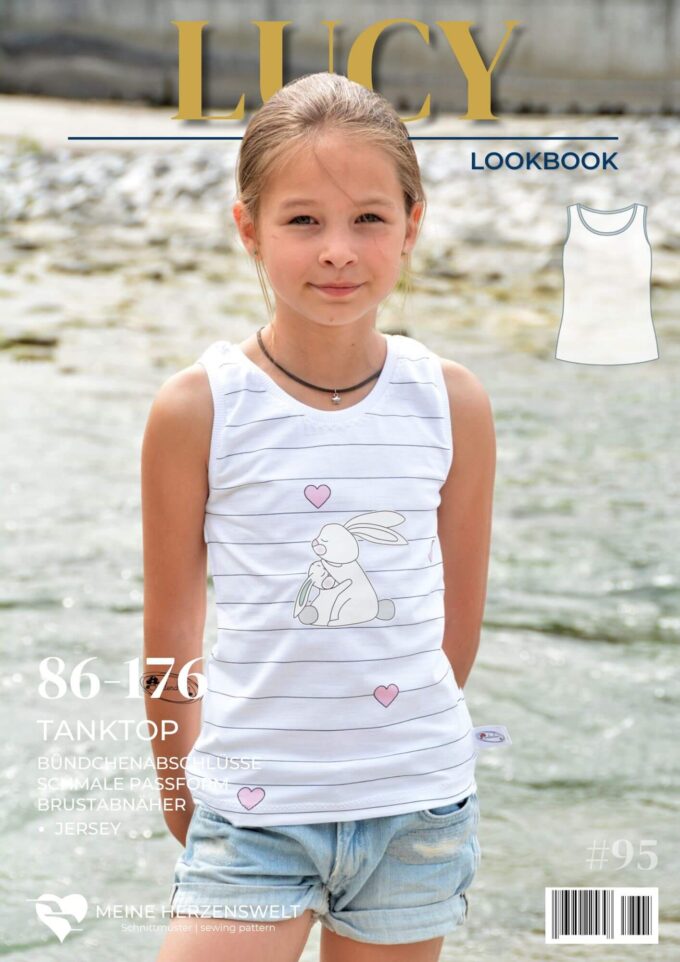 L95 Lookbook Lucy Schnittmuster Tanktop Kinder Nähen Meine Herzenswelt