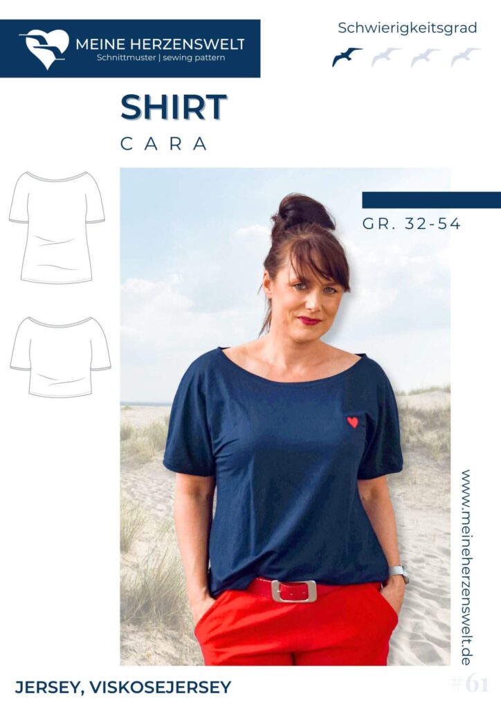 S061 Titelbild Shirt Damen Schnittmuster Nähen Meine Herzenswelt
