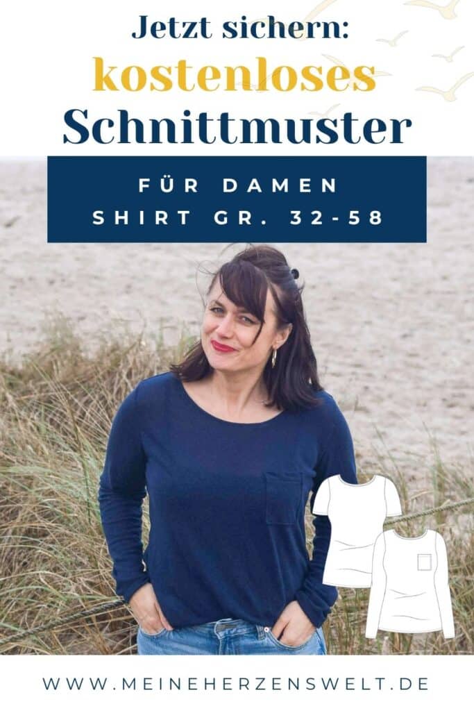 25 Gratis Schnittmuster kostenloses Schnittmuster T Shirt für Damen Vivien Meine Herzenswelt (3)