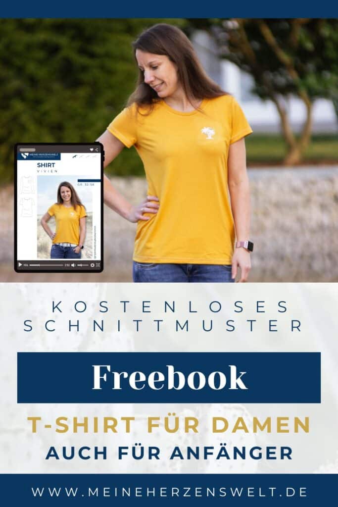 25 Gratis Schnittmuster kostenloses Schnittmuster T Shirt für Damen Vivien Meine Herzenswelt (33)