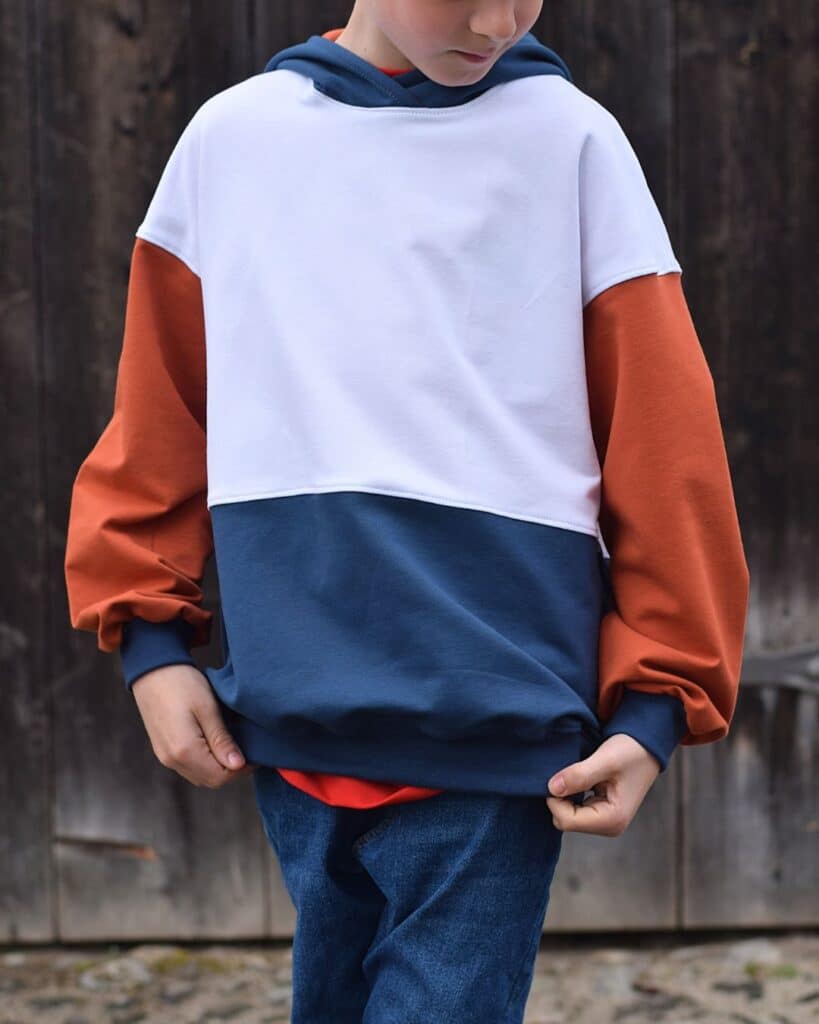 Colorblocking Hoodie nähen für Kinder Herren Damen Schnittmuster Meine Herzenswelt Schnittmuster Boston (3)