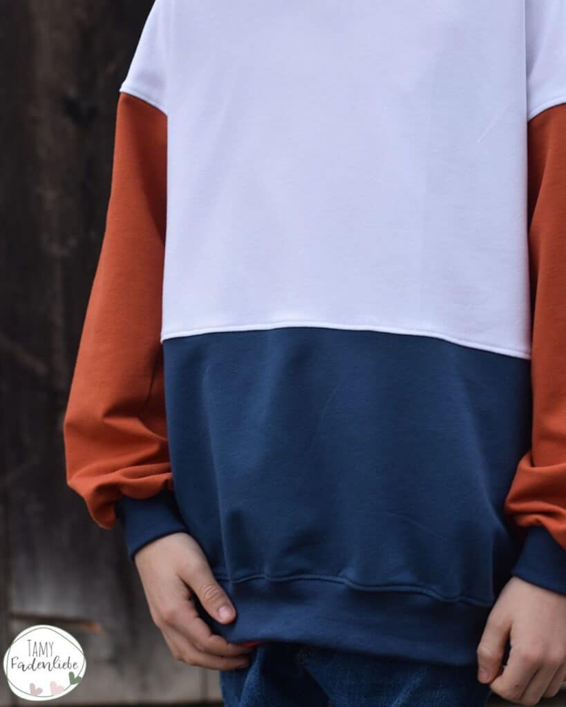 Colorblocking Hoodie nähen für Kinder Herren Damen Schnittmuster Meine Herzenswelt Schnittmuster Boston (5)