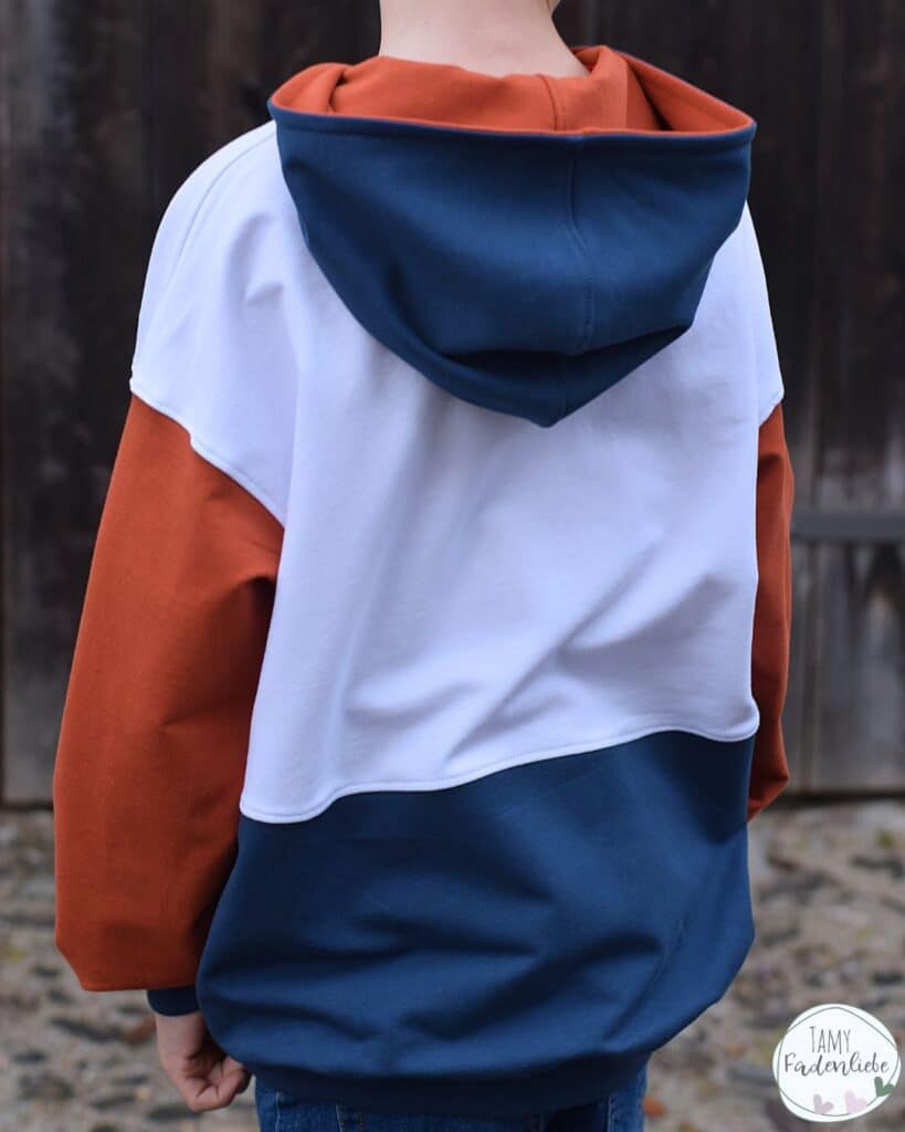 Colorblocking Hoodie nähen für Kinder Herren Damen Schnittmuster Meine Herzenswelt Schnittmuster Boston