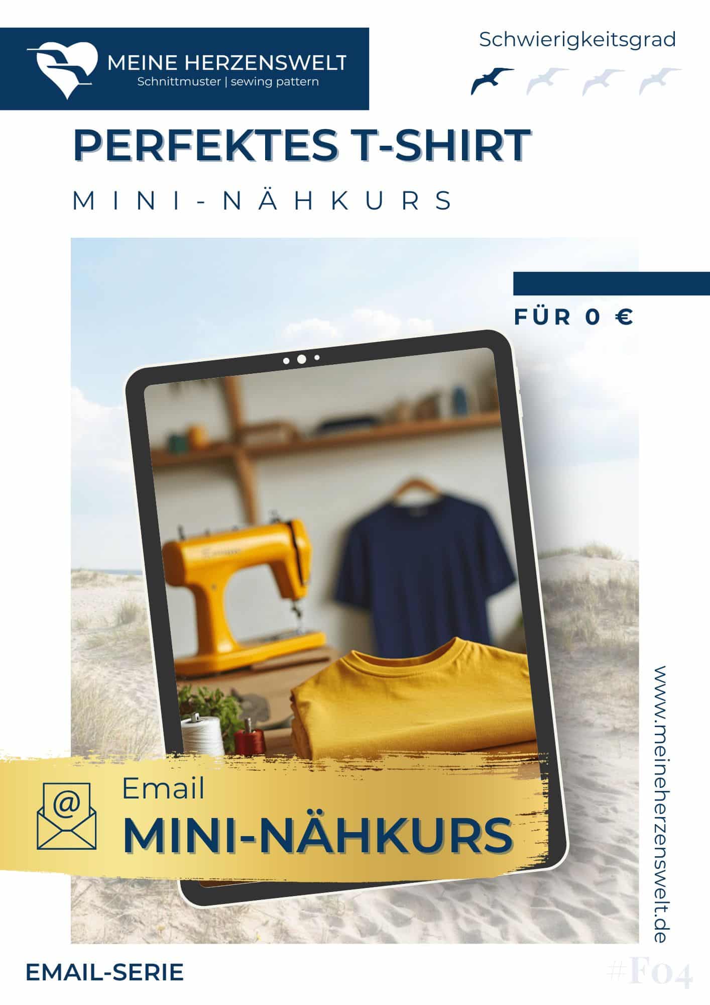 F04 Titelbild Das perfekte T Shirt nähen Mininähkurs Schnittmuster Nähen Meine Herzenswelt (2)