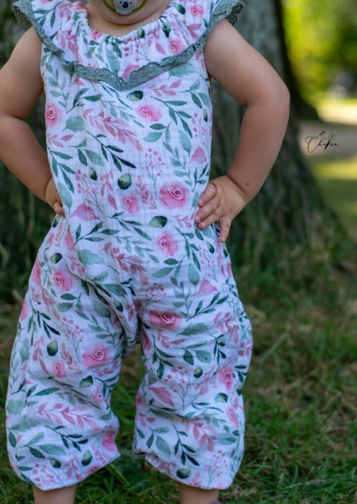 25 32 Musselin nähen Schnittmuster Jumpsuit Romper für Mädchen Kleinkinder Musselin Babys Schnittmuster Meine Herzenswelt (4)