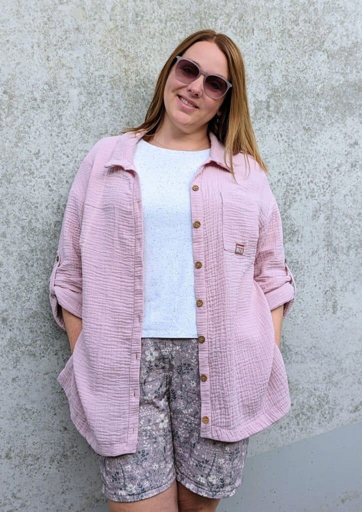 25 32 Musselin nähen Schnittmuster Oversizebluse Cannes Musselinbluse Schnittmuster Meine Herzenswelt