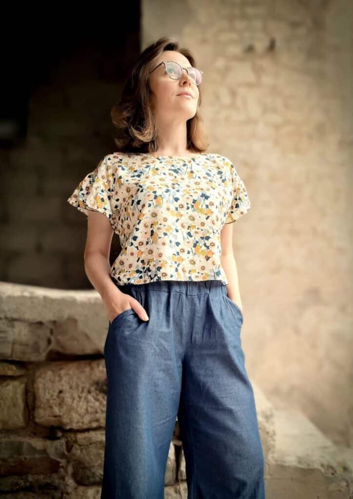 25 32 Sommeroutfit für Damen nähen Kundenbeispiel Rock, Hose und Shirt Inspiration Nähen Schnittmuster Meine Herzenswelt (5)