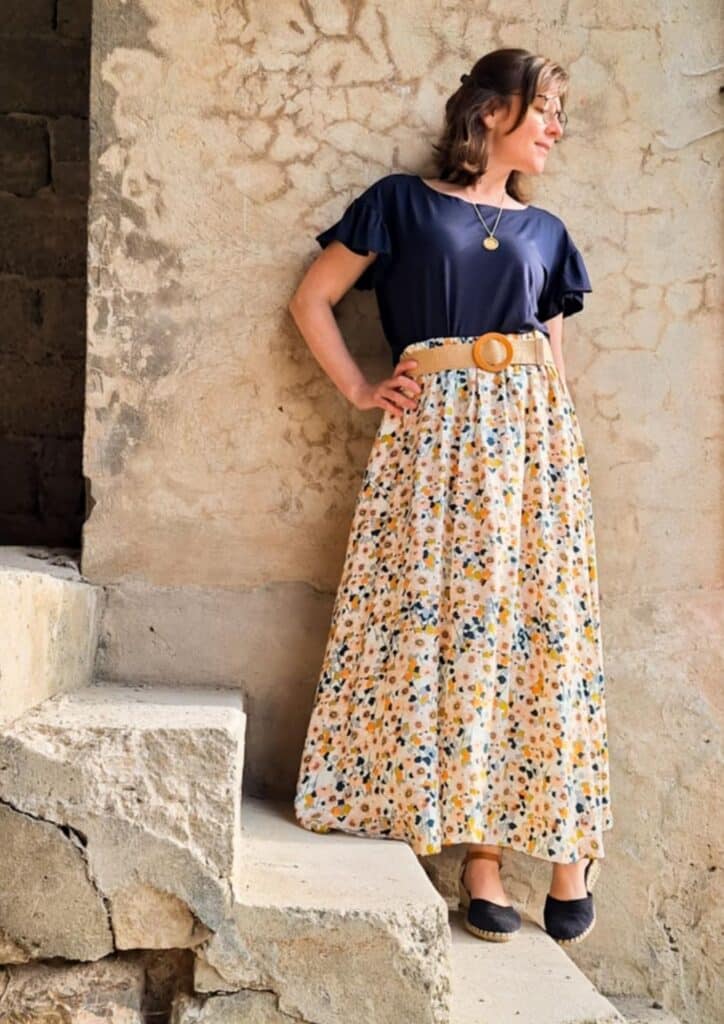 25 32 Sommeroutfit für Damen nähen Kundenbeispiel Rock, Hose und Shirt Inspiration Nähen Schnittmuster Meine Herzenswelt