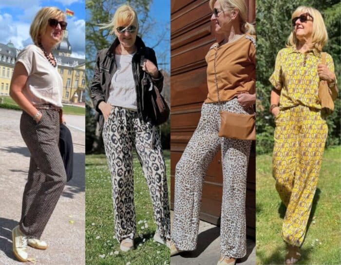 Kundenbeispiel Stoffhose nähen für Damen mit Stil Ü50 Schnittmuster Palma Meine Herzenswelt