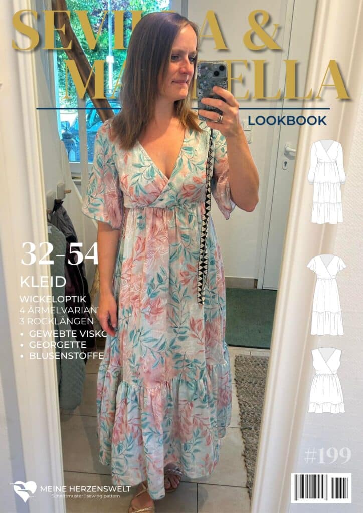 L199 Lookbook Sevilla Marbella Schnittmuster Kleid Damen aus Musselin nähen Sommerkleid nähen Meine Herzenswelt