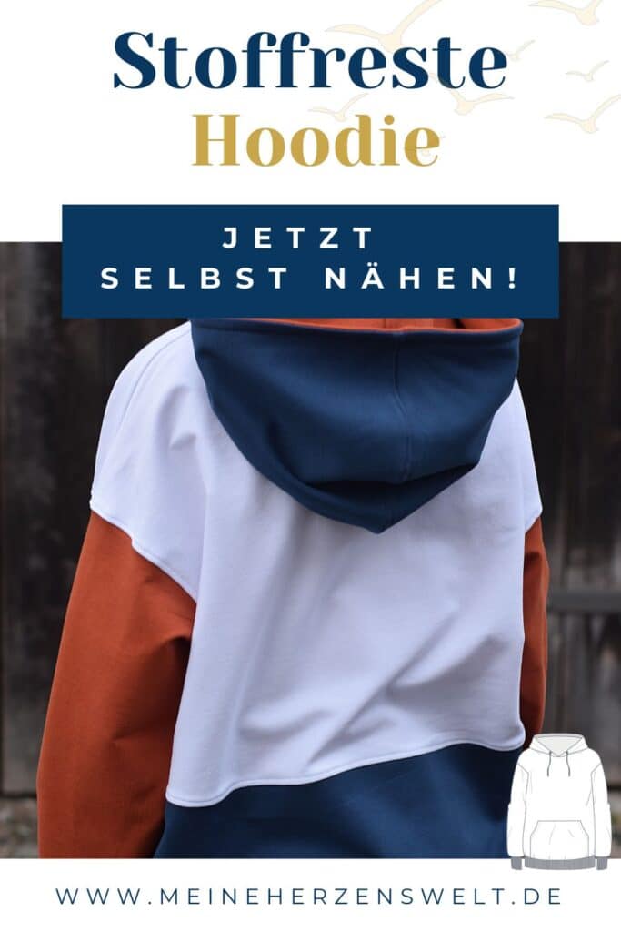25 38 Colorblocking Hoodie nähen Schnittmuster Stoffreste Meine Herzenswelt Pinterest (2)