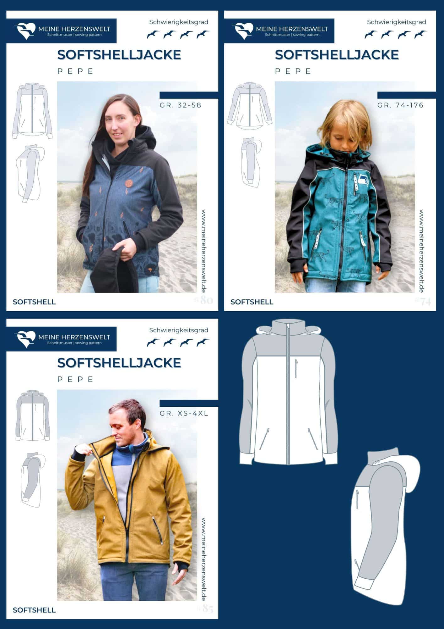 25 39 Softshell nähen Tipps Softshell Schnittmuster für Damen, Herren, Kinder Meine Herzenswelt (2)