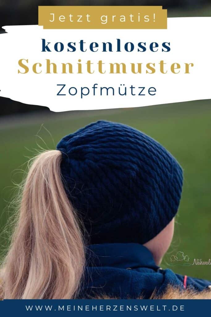 Pinterest kostenlosen Schnittmuster Zopfmütze für Damen und Mädchen Freebook gratis Schnittmuster nähen Meine Herzenswelt (6)