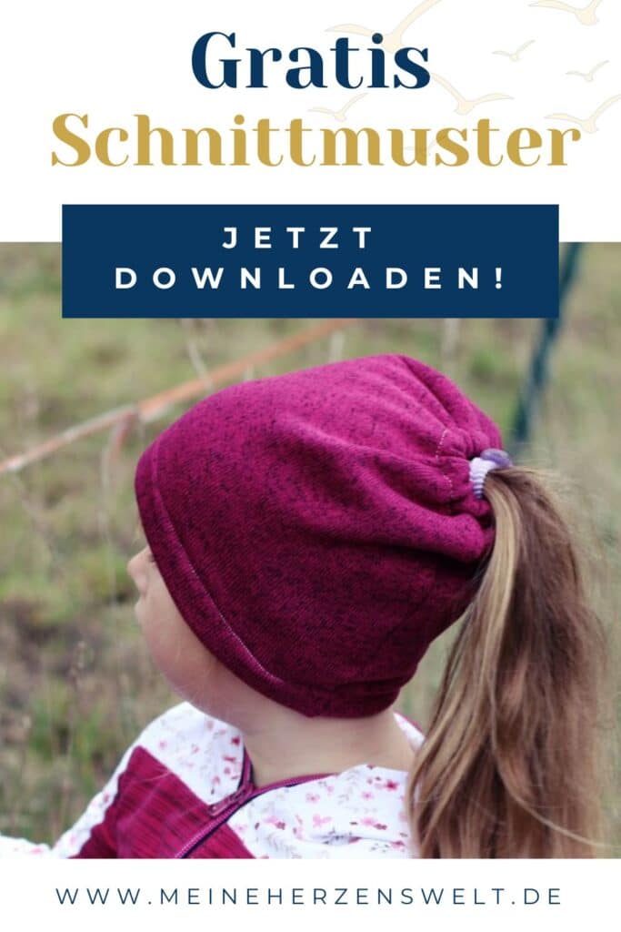 Pinterest kostenlosen Schnittmuster Zopfmütze für Damen und Mädchen Freebook gratis Schnittmuster nähen Meine Herzenswelt