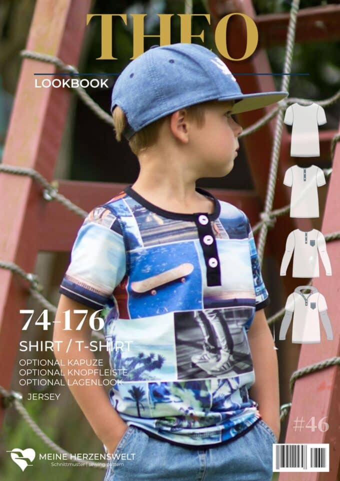 L046 Lookbook Theo Schnittmuster T Shirt Langarmshirt Longsleeve Kinder Meine Herzenswelt (2)