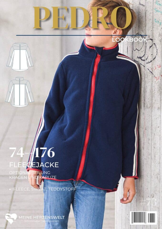 L073 Lookbook Pedro Schnittmuster Fleecejacke Kinder Meine Herzenswelt