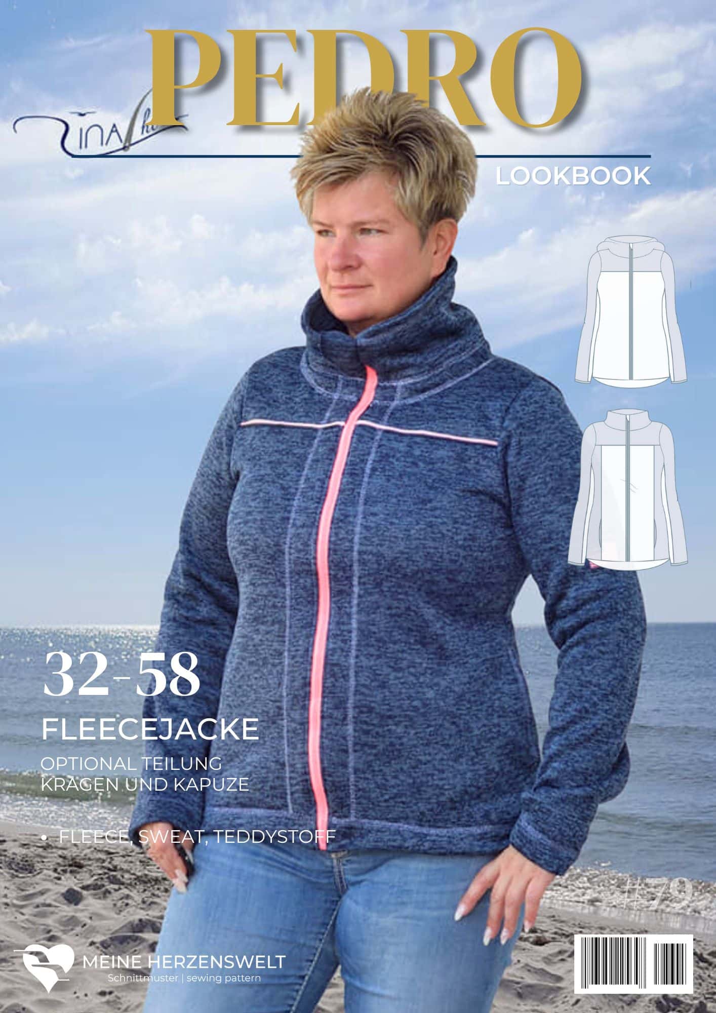 L079 Lookbook Pedro Schnittmuster Fleecejacke Damen Meine Herzenswelt